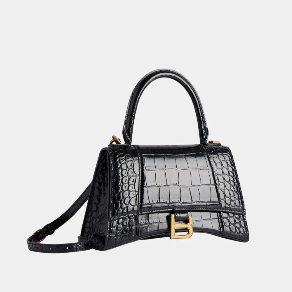 Hourglass Tasche in Alligator-Optik