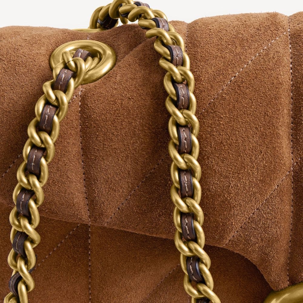 Gesteppte 26 Wildleder Tasche