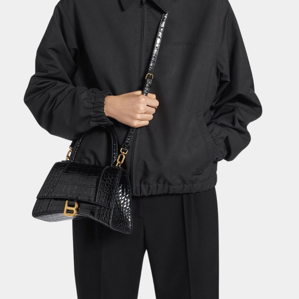 Hourglass Tasche in Alligator-Optik